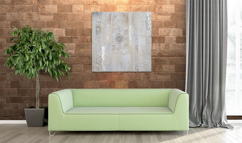 DIPINTO SU TELA HENNE 90 x 90 cm