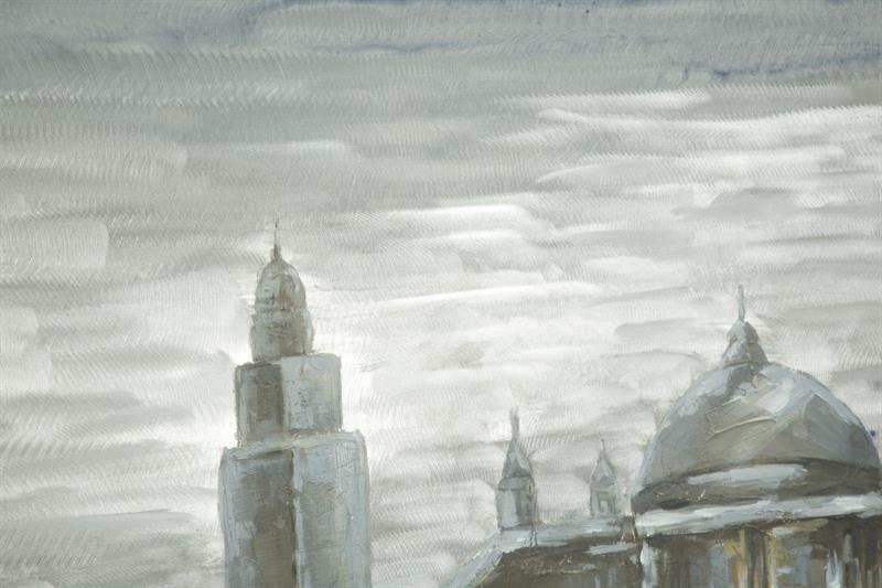 DIPINTO SU TELA OLD CITY CM 120X3,7X80,