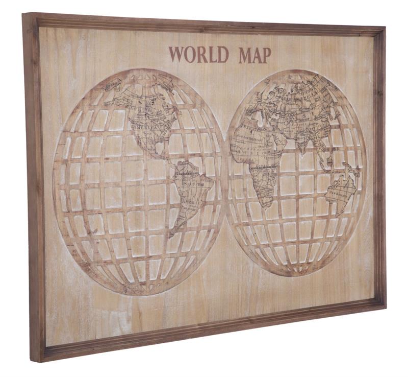 PANNELLO WORLD MAP CM 120X4X80