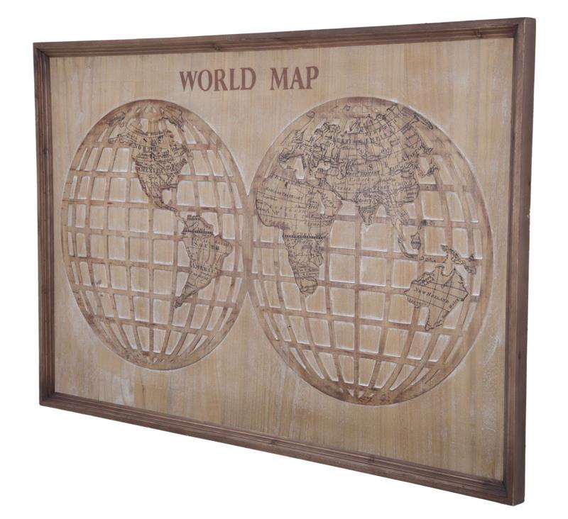 PANNELLO WORLD MAP CM 120X4X80