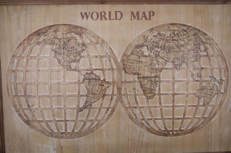 PANNELLO WORLD MAP CM 120X4X80