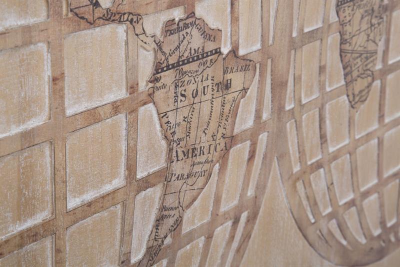 PANNELLO WORLD MAP CM 120X4X80