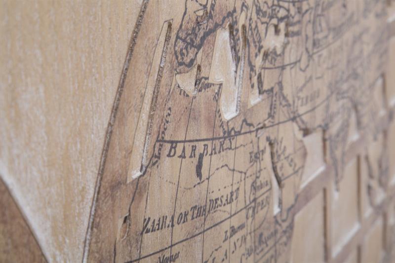 PANNELLO WORLD MAP CM 120X4X80