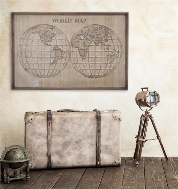 PANNELLO WORLD MAP CM 120X4X80