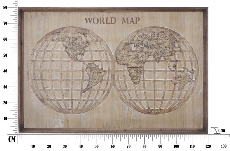 PANNELLO WORLD MAP CM 120X4X80