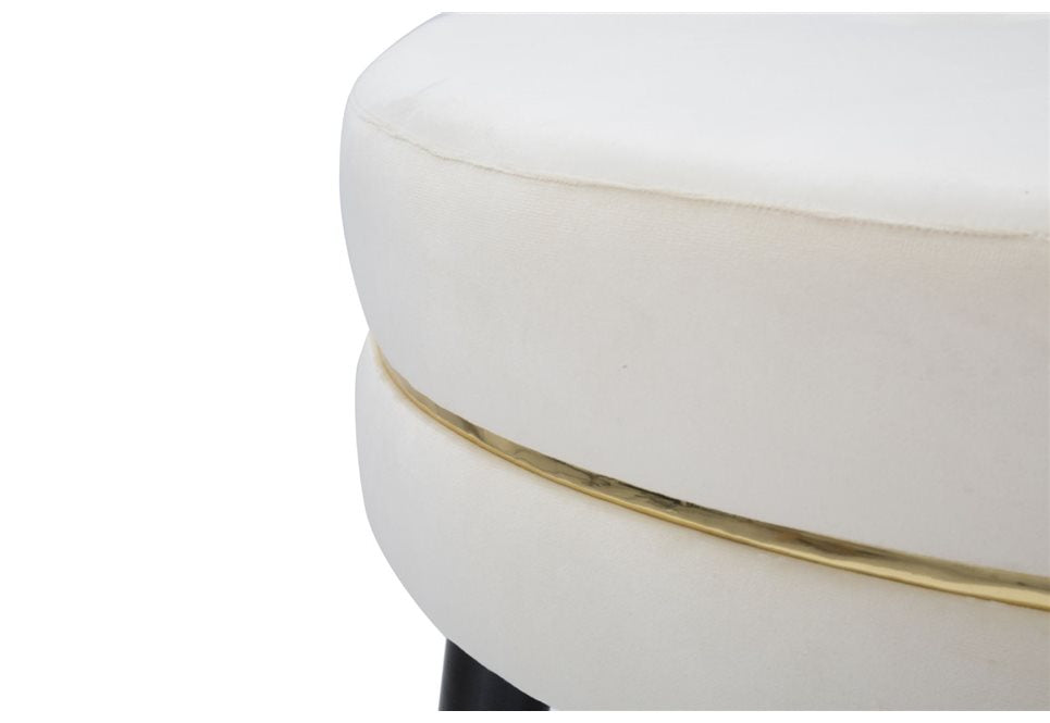 PUFF PARIS XXL CREMA/GOLD Ø 90X46H cm