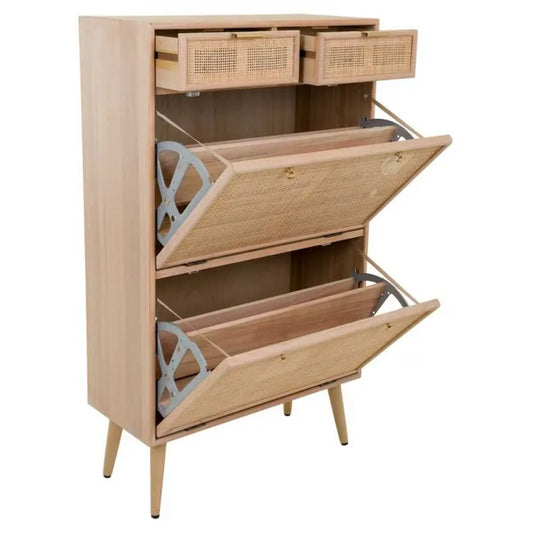 SCARPIERA  IN LEGNO DI PAULOWNIA 70Lx32px120H cm