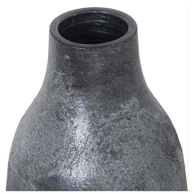Vaso in argento invecchiato 21x42 cm