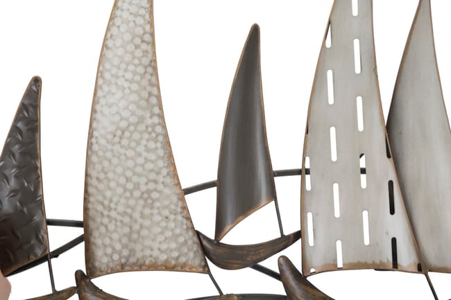 Decorazione in Metallo 3D Barche 5, L100xP3xA44 cm