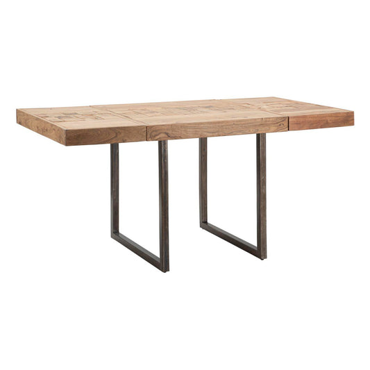 TAVOLO DA PRANZO MUMBAI QUAD. ALL. CM 80X80X77-LUNG. T. 160 ( ACACIA NILOTICA)
