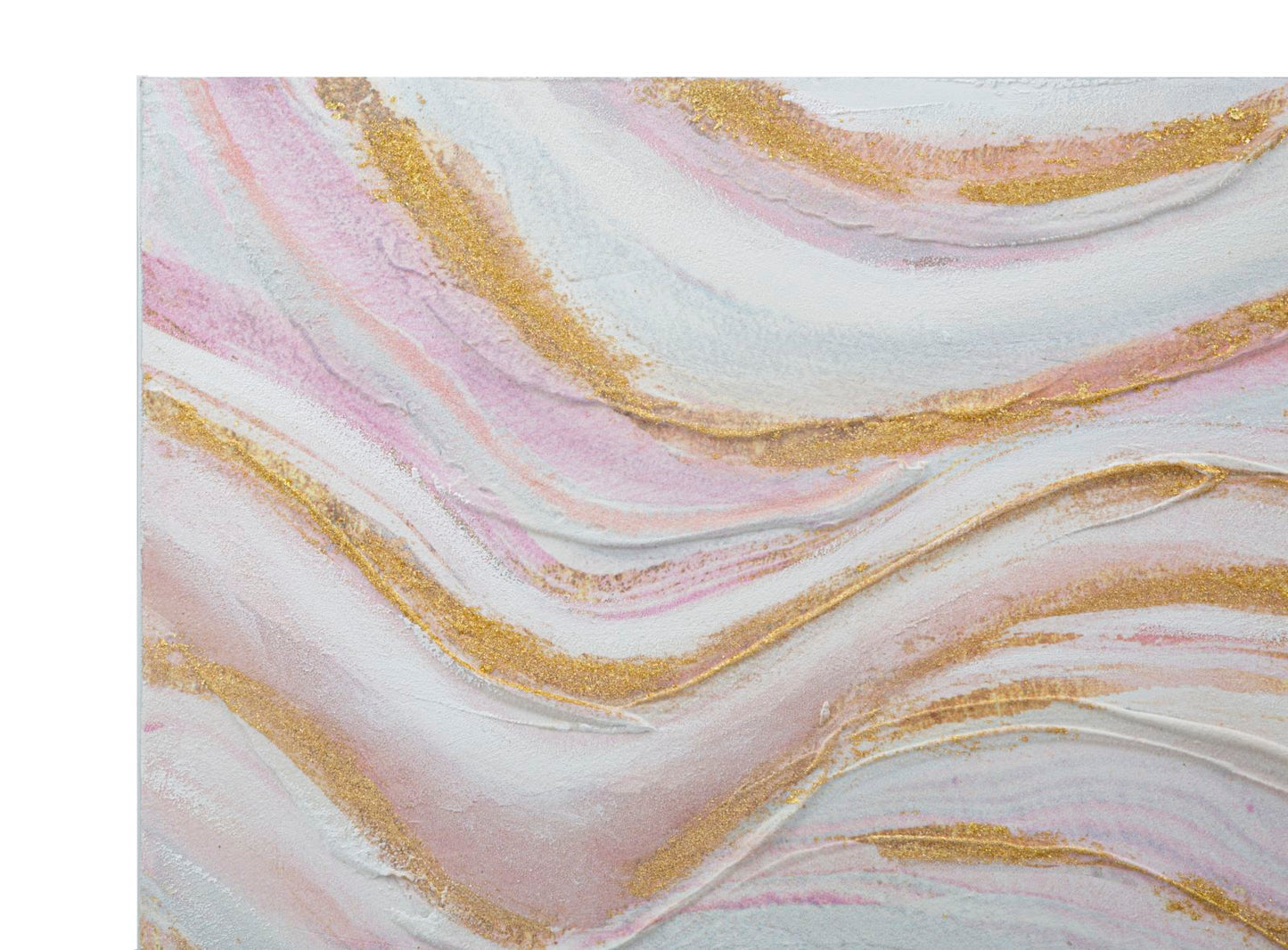 Quadro astratto linee ondulate rosa lungo verticale o orizzontale 60x90 90x60