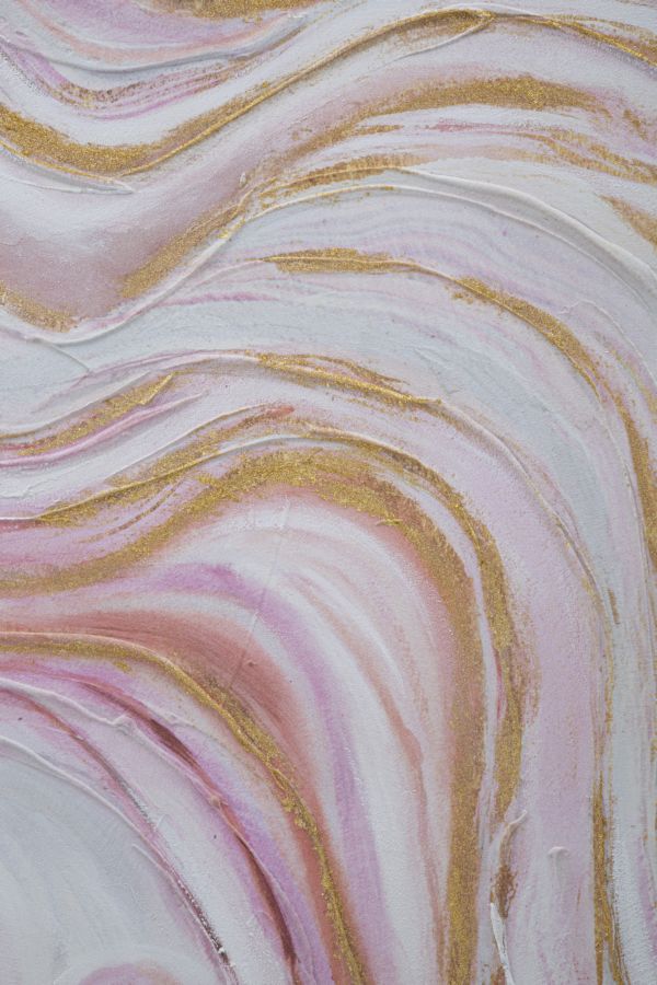 Quadro astratto linee ondulate rosa lungo verticale o orizzontale 60x90 90x60
