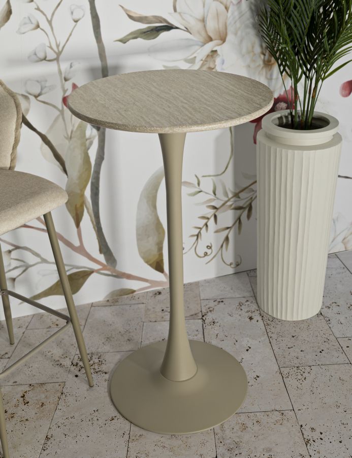 TAVOLO BAR ALASKA CREMA CM diam 60x106H cm