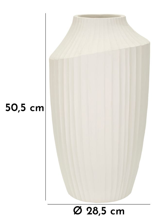 Vaso Ice Ø28,5x50,5 cm – Vaso Decorativo Alto con Finitura Effetto Pietra