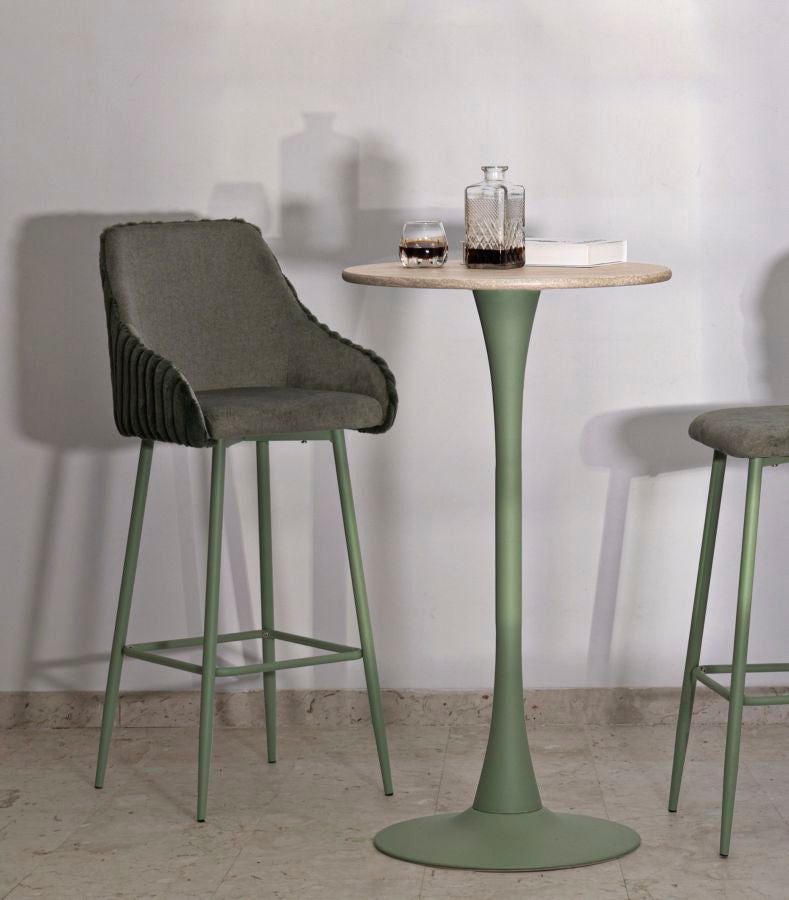SGABELLO BAR ALASKA -A- VERDE SET 2 PZ 52x46x111H (ALTEZZA SEDUTA CM78)