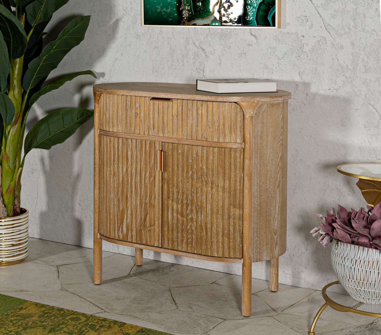 Mobiletto Goteborg in Legno Naturale 81x46x82 cm