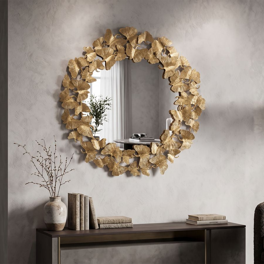 SPECCHIO FOGLIE ROUND CM Ø 87X2,5 (MISURA SPECCHIO CM Ø 60)