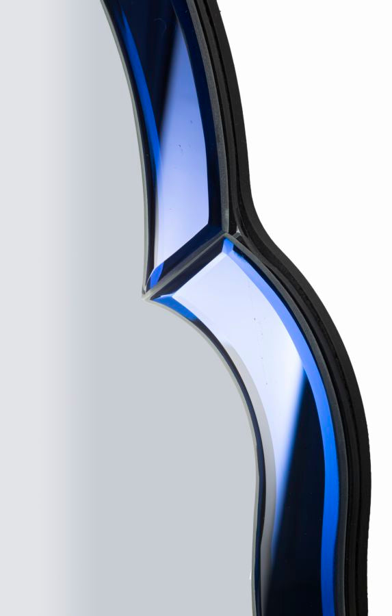 SPECCHIO DA MURO TANGERI BLU CM 62X1X100 (MISURA SPECCHIO CM 55X94)