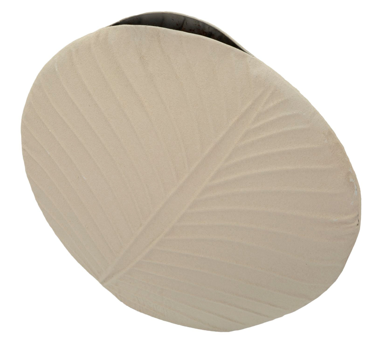 Vaso Dune Round Ø41,5x14 cm – Vaso Decorativo Basso con Texture a Onde Materiche