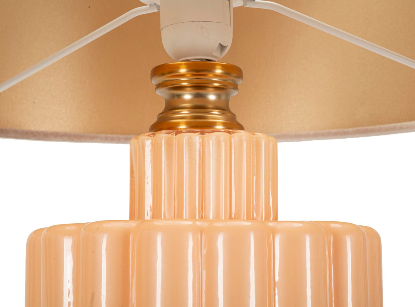 Lampada da tavolo “Perly – D” Ø 40,5 × 69,5 cm – design elegante in vetro perlato