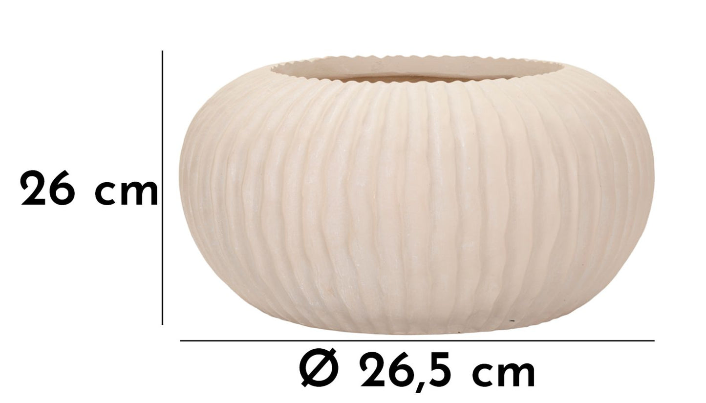 Vaso Mist Ø35x18 cm – Vaso Decorativo Moderno in Finitura Effetto Pietra