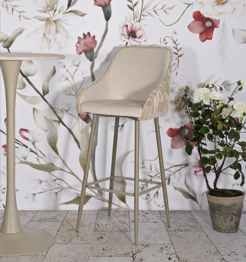 SGABELLO BAR ALASKA -A- CREMA SET 2 PZ 52x46x111 cm (ALTEZZA SEDUTA CM78)