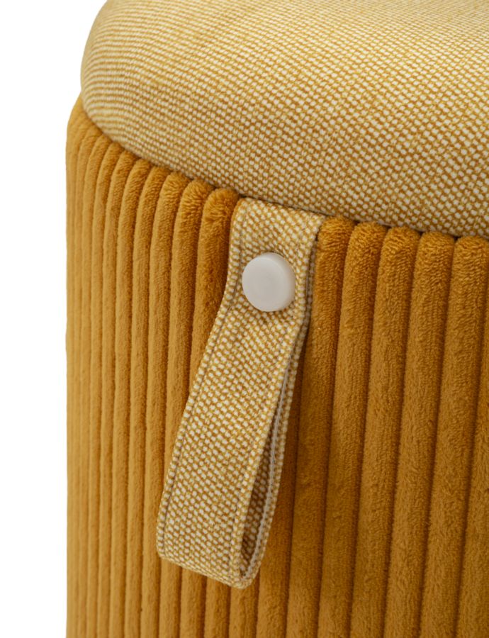PUFF C/CONTENITORE BOLZANO SENAPE SET 2 PZ CM Ø 38X38-32X28 codice 142868000S
