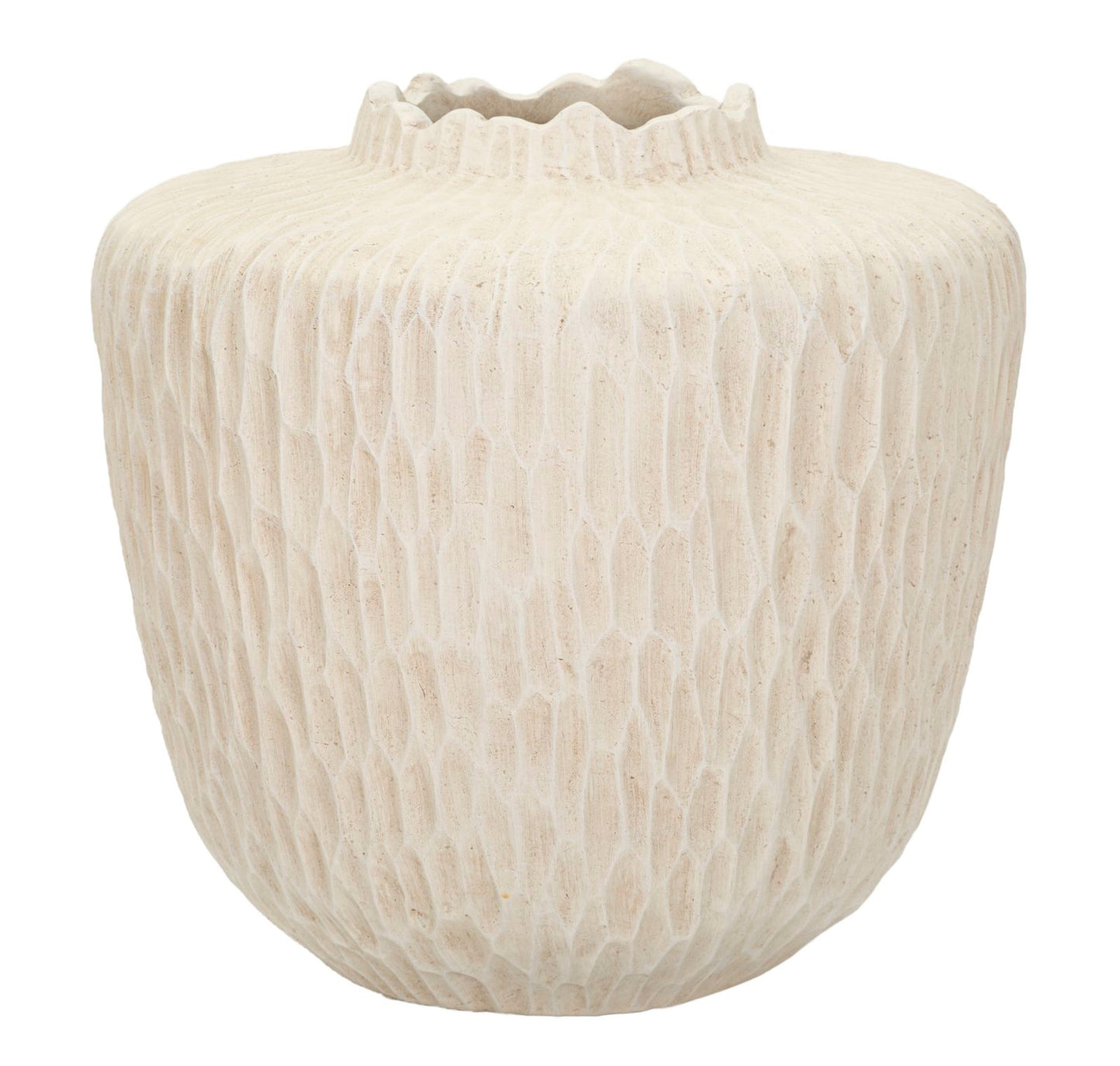 Vaso Shade Ø35x32,5 cm – Vaso Decorativo con Finitura Effetto Pietra Naturale