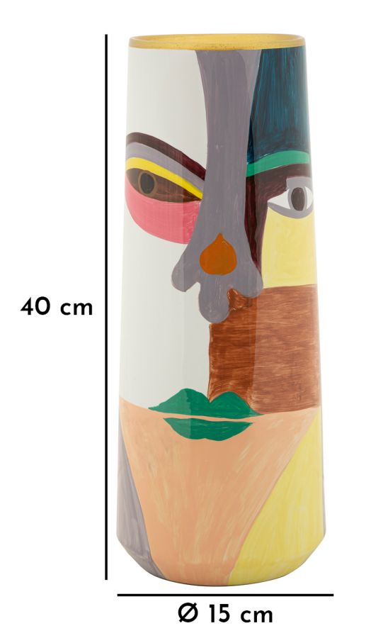 Vaso Piccassy Tall in Ceramica Multicolore H 40 cm – Mauro Ferretti