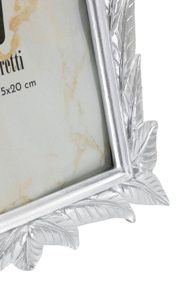 Cornice Leavy Silver 27x32,3 cm in Resina – Interno 20x25 cm