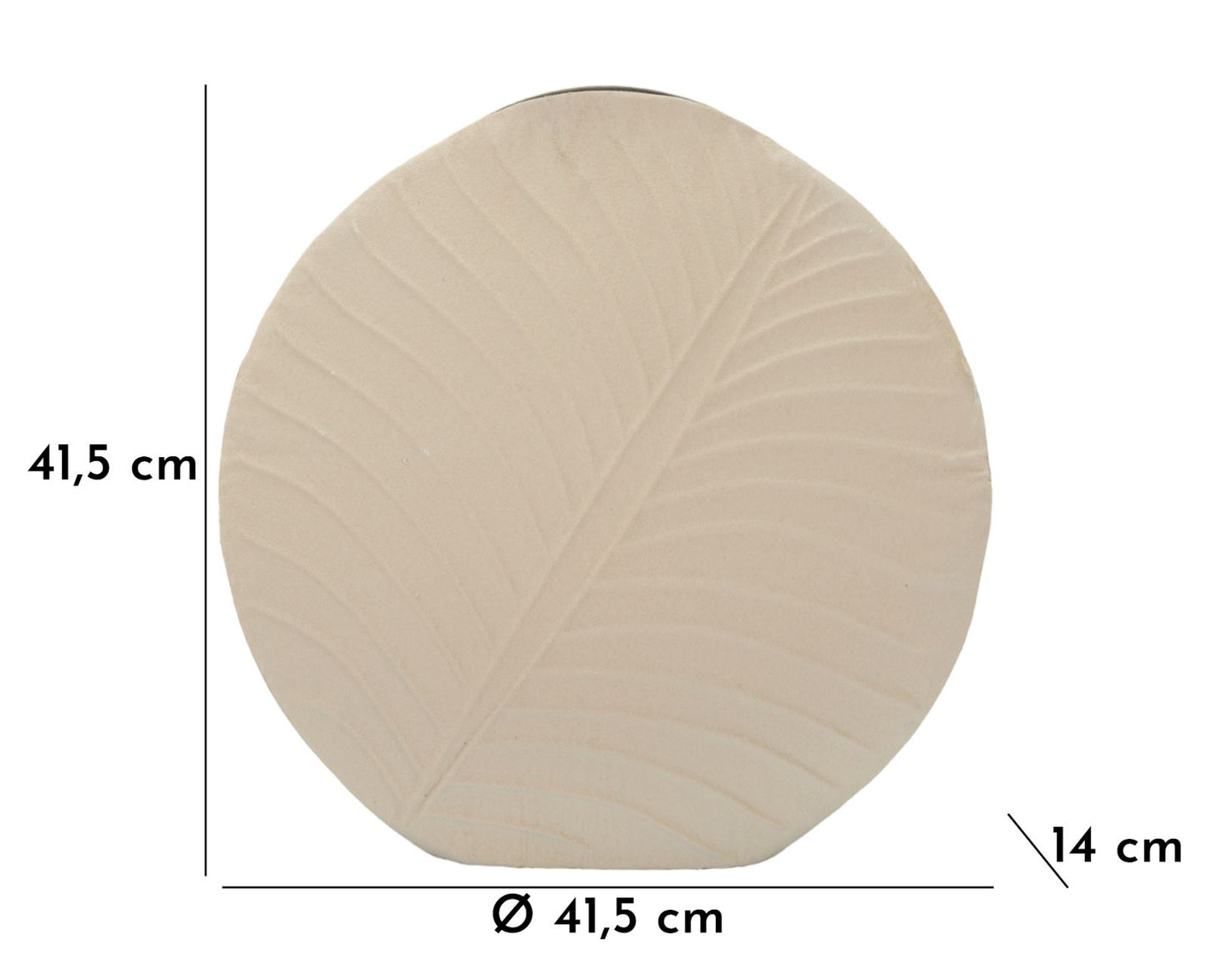 Vaso Dune Round Ø41,5x14 cm – Vaso Decorativo Basso con Texture a Onde Materiche