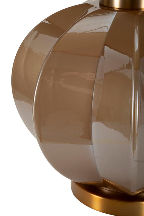 Lampada da tavolo “Praga – A” Ø 40,5 × 57 cm – design moderno con base in vetro