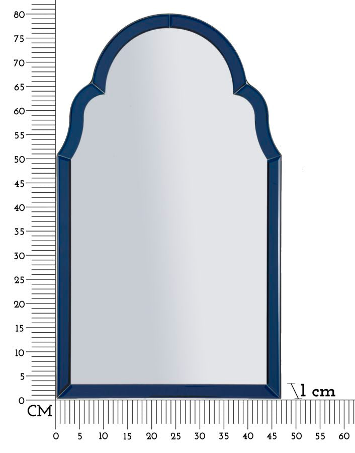 SPECCHIO DA MURO TANGERI BLU CM 62X1X100 (MISURA SPECCHIO CM 55X94)