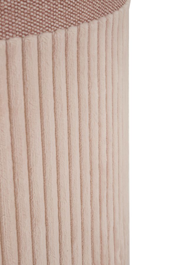 PUFF C/CONTENITORE CORTINA ROSA SET 3 PZ CM Ø 40,5X49,5-35X42-31X38