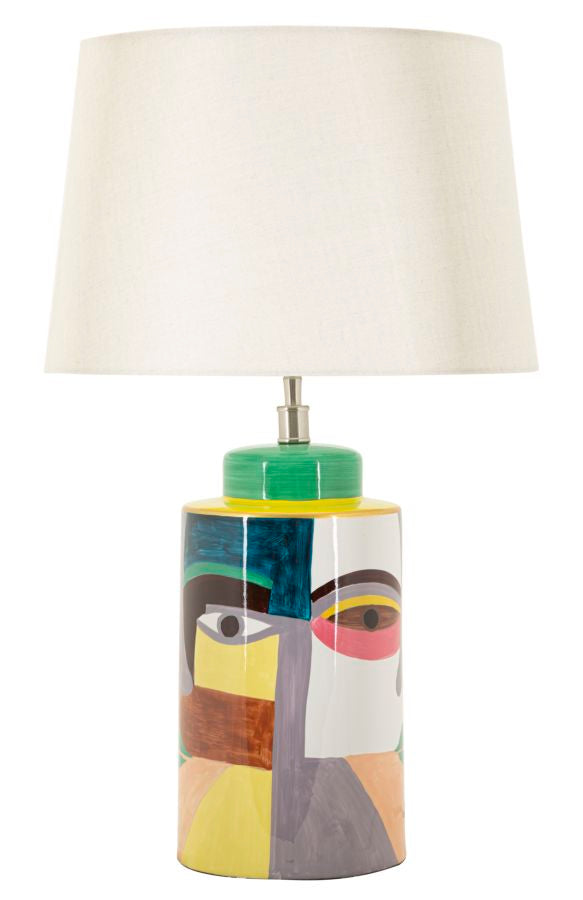 Lampada da tavolo “Piccassy Color” Ø 40 × 65 cm – design artistico multicolore