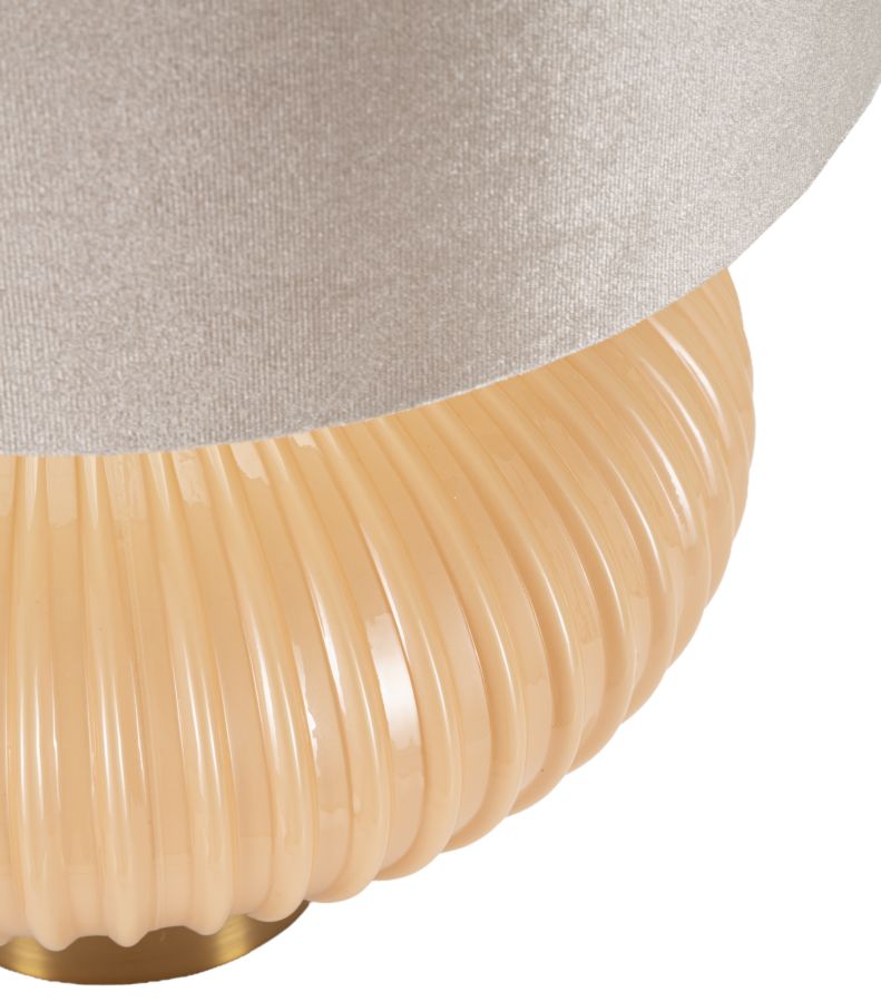 Lampada da tavolo “Perly – B” Ø 33 × 49 cm – vetro perlato con dettagli dorati