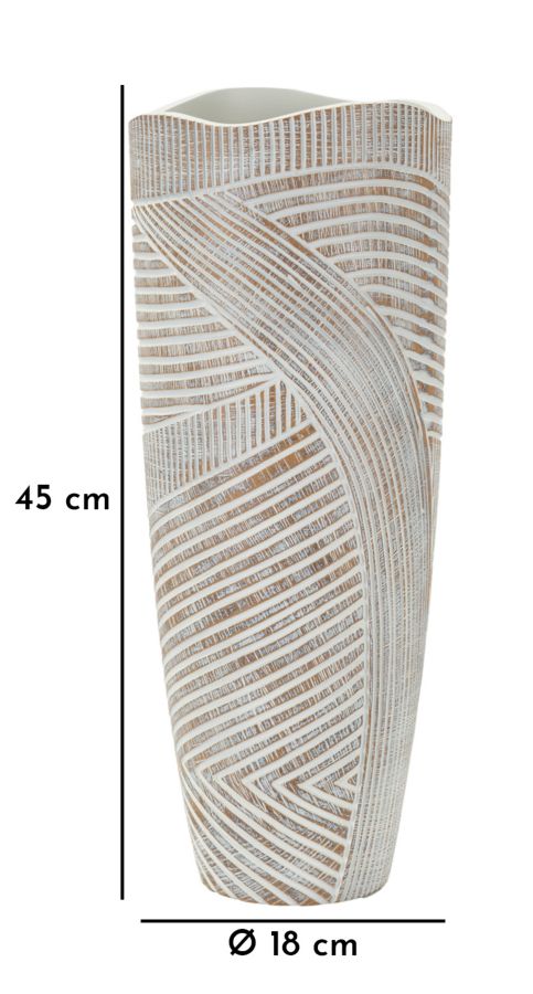 VASO RESINA WOODY CM Ø 18X45