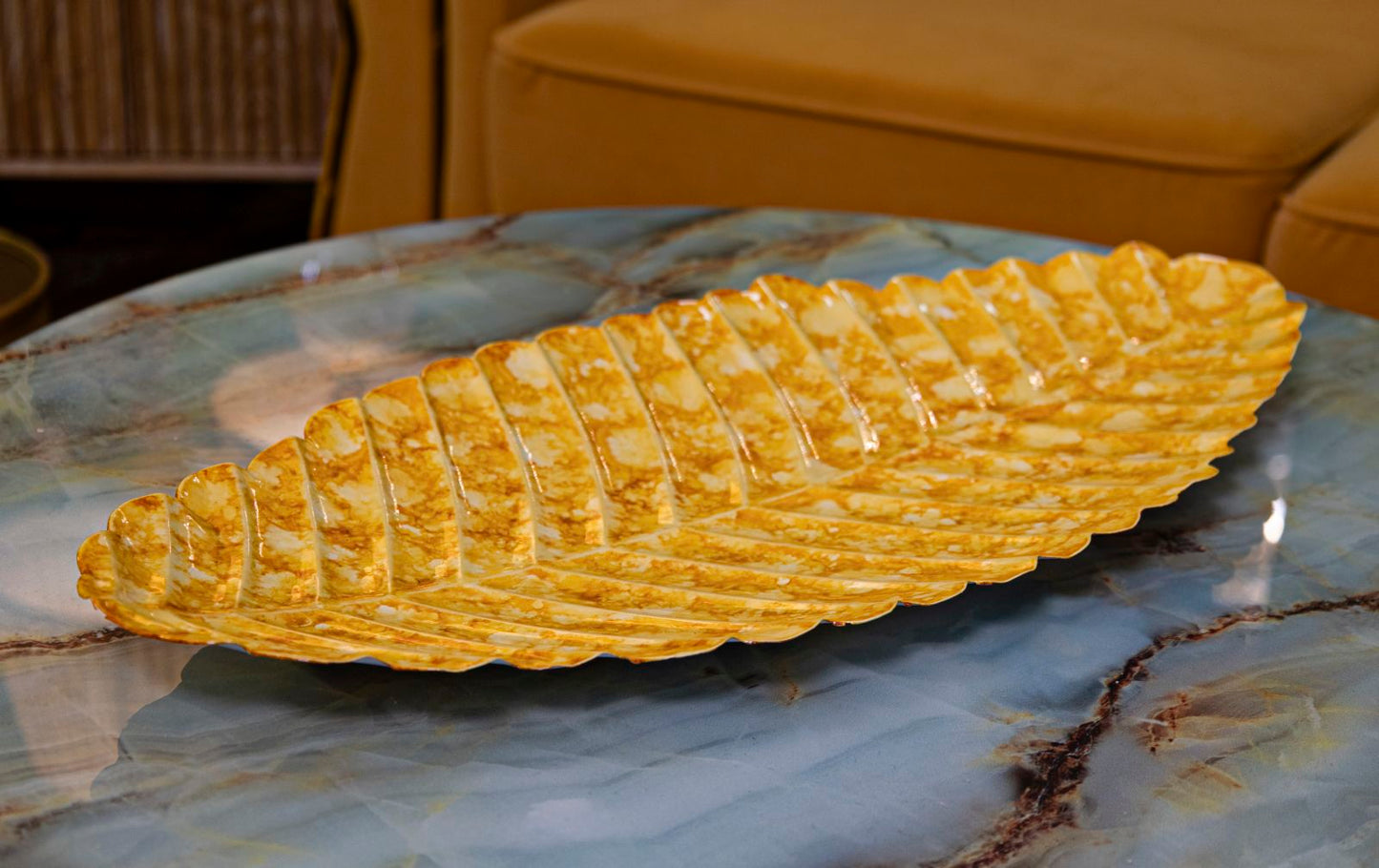 Svuotatasche decorativo DROP Yellow 57x27 cm