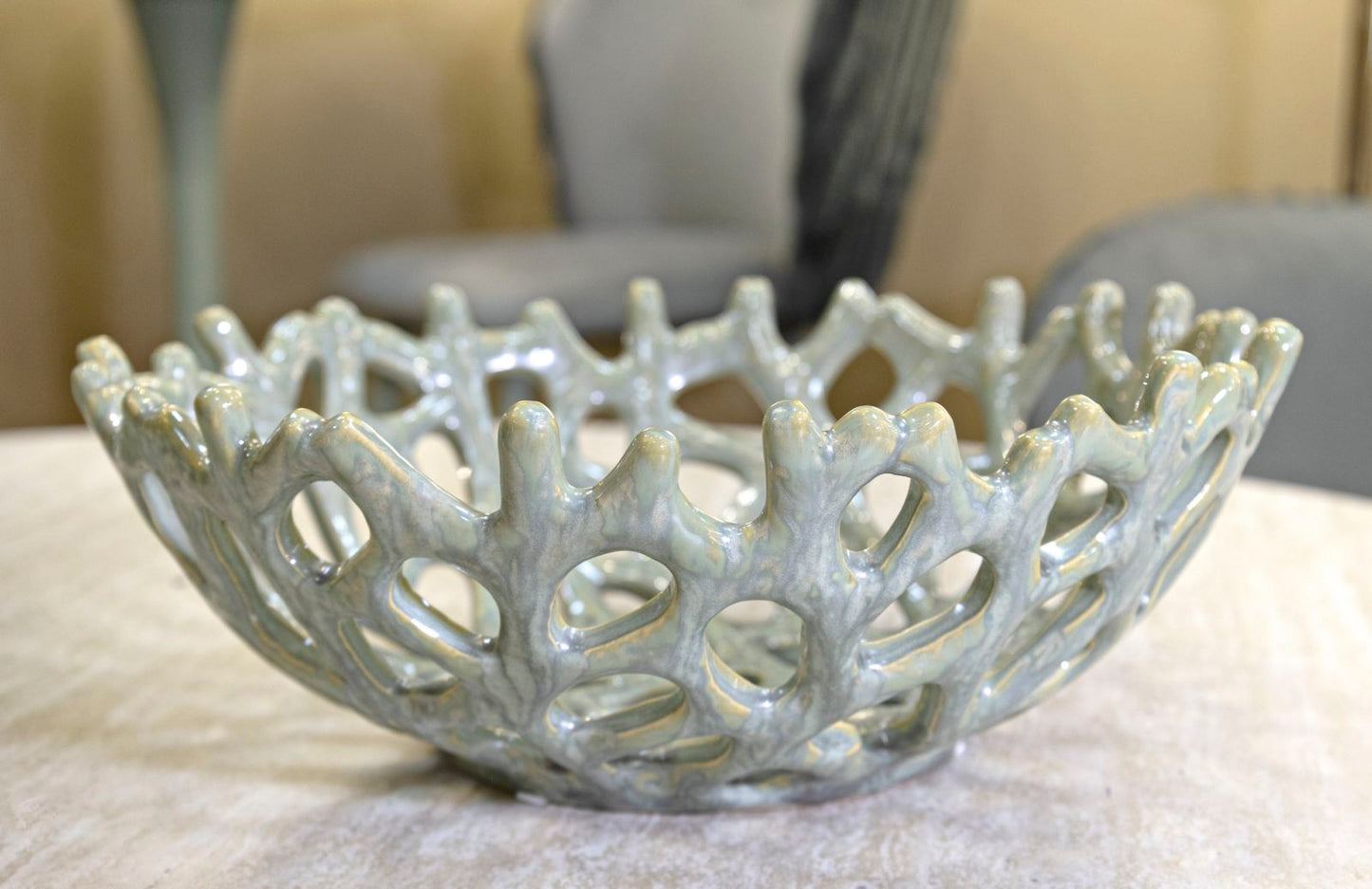 CentroTavola decorativo CORAL Ø 35x13 cm
