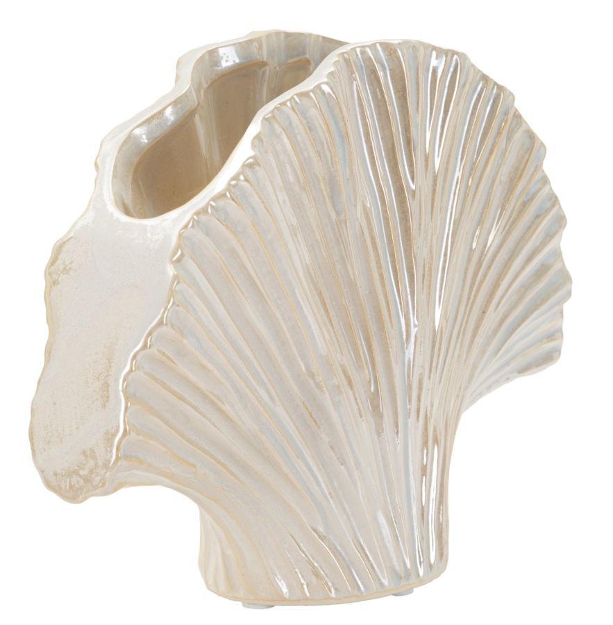 Vaso Perly 27x8x19 cm – Vaso Decorativo Rettangolare con Finitura Effetto Perla