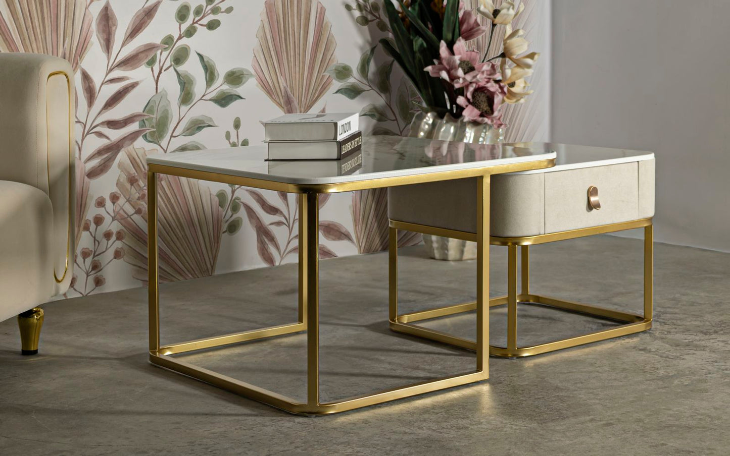 TAVOLI DA CAFFE' BEAUTY COPPIA CM 70X70X48-50X50X43,5 codice 1428810000
