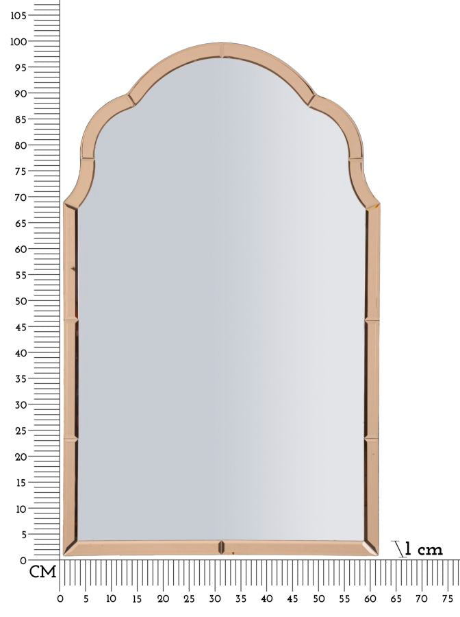 SPECCHIO DA MURO TANGERI ROSA CM 62X1X100 (MISURA SPECCHIO CM 55X94)