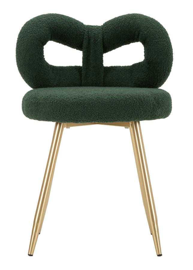 Sedia Mini Ilary Verde in Velluto e Metallo H 67 cm