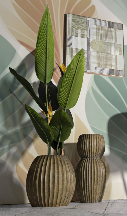 Vaso Breeze Ø32x32,5 cm – Finitura Naturale per Arredi Boho e Scandi