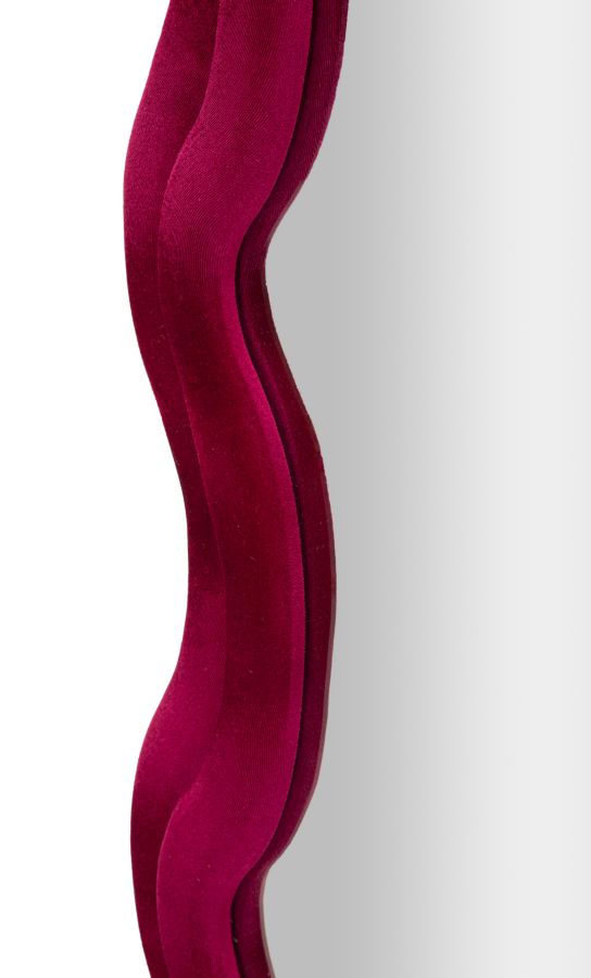 Specchio da Muro Emily Velluto Fuxia 60x160 cm – Stile Audace con Cornice Imbottita
