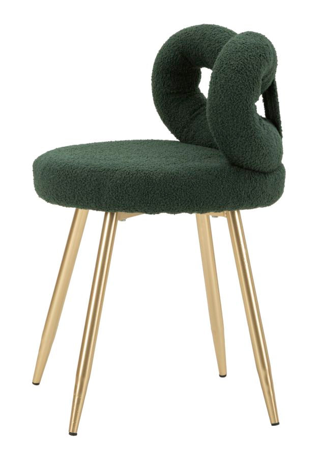 Sedia Mini Ilary Verde in Velluto e Metallo H 67 cm