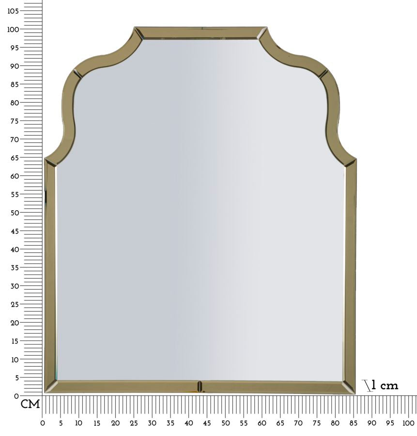 SPECCHIO DA MURO ANKARA ORO CM 85X1X100 (MISURA SPECCHIO CM 78X93)