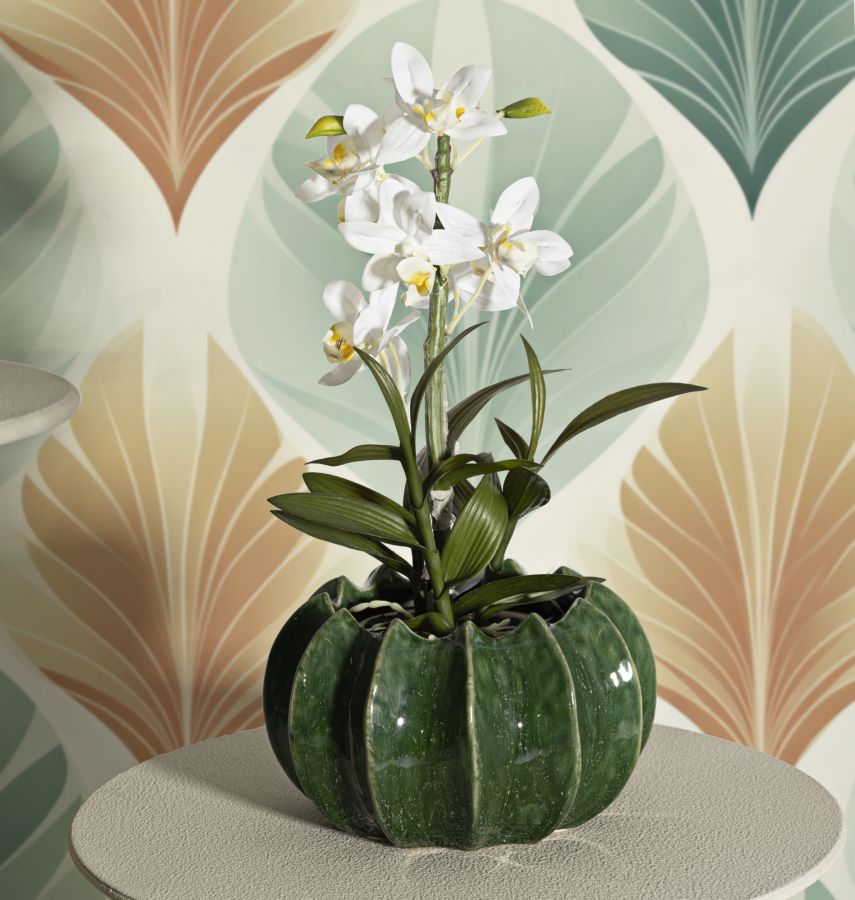 Cachepot Cactus Ø 22x13,5 cm – Contenitore Decorativo con Effetto Naturale