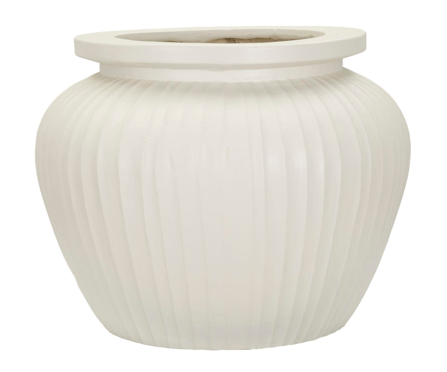 Vaso Chil Ø48x38 cm – Vaso Decorativo Ampio con Finitura Effetto Pietra Naturale