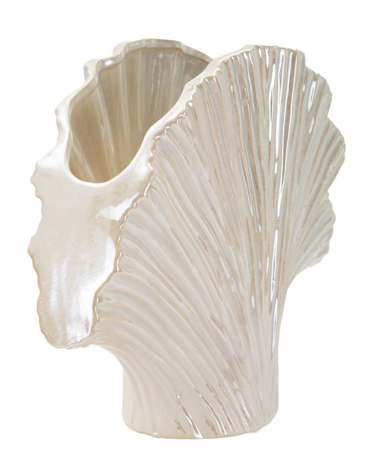 Vaso Perly 35,5x11,5x27 cm – Vaso Rettangolare Decorativo con Finitura Effetto Perla
